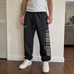 Civil Regime Mens XL Black Graphic Logo Streetwear Jogger Sweatpants (2360)